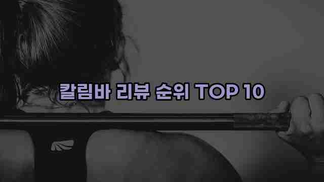 칼림바 리뷰 순위 TOP 10