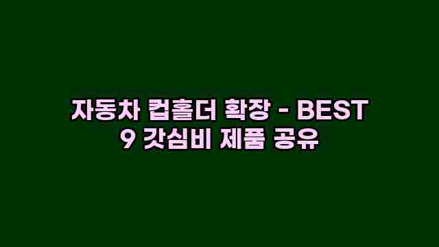 자동차 컵홀더 확장 - BEST 9 갓심비 제품 공유